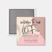 Aimant Bienvenue dans WiFi Details Abstrait Shapes Feuill (Recto/Verso)