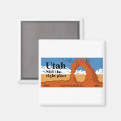 Aimant Bienvenue en Utah - USA (Recto/Verso)