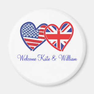 Aimant Bienvenue Kate & William/ Mariage royal