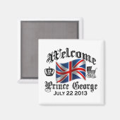 Aimant Bienvenue Prince George 22 juillet (Recto/Verso)