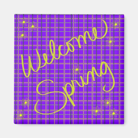 Aimant Bienvenue Printemps (Devant)