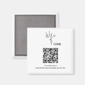 Aimant Bienvenue QR Code Scan pour connecter le Wi-Fi (Recto/Verso)