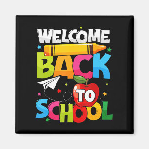 Aimant Bienvenue Retour à l'école Premier jour enseignant