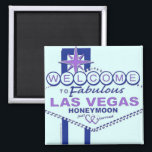 Aimant Bienvenue sur Fabulous Las Vegas Honeymoon<br><div class="desc">Retro Vegas Welcome Design</div>