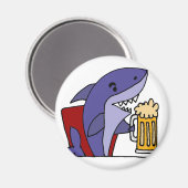 Aimant Bière à boire amusante pour le requin (Recto/Verso)