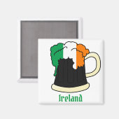 Aimant Bière Guinness Drapeau Irlandais (Recto/Verso)