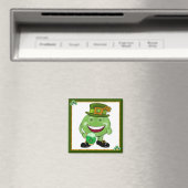 Aimant Bière verte et Shamrocks 2 (In Situ (Lave-vaisselle))