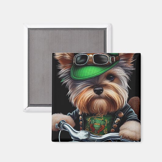 Aimant Biewer Terrier Chien Conduite Vélo St. Patrick's D (Recto/Verso)