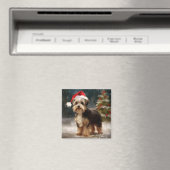 Aimant Biewer Terrier Chien dans Noël de neige (In Situ (Lave-vaisselle))