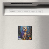 Aimant Biewer Terrier Chien Whimsical Halloween Peinture (In Situ (Lave-vaisselle))