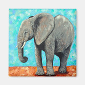 Aimant Big Baby Elephant Painting (Devant)
