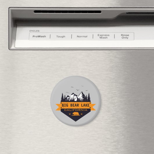Aimant Big Bear Lake California - Nom personnalisé (In Situ (Lave-vaisselle))
