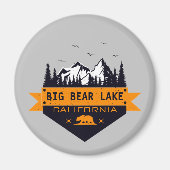 Aimant Big Bear Lake California - Nom personnalisé (Devant)