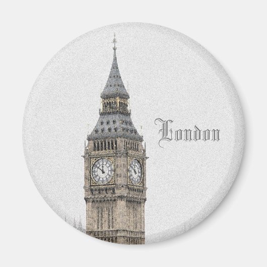 Aimant Big Ben London (aquarelle) (Devant)