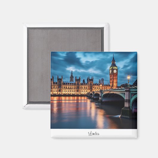 Aimant Big Ben, Londres. (Recto/Verso)