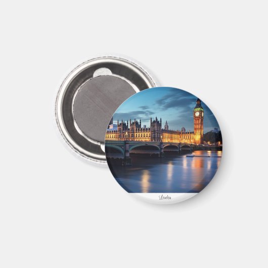 Aimant Big Ben, Londres. (Recto/Verso)