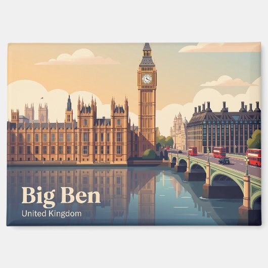 Aimant Big Ben Royaume-Uni (Recto)