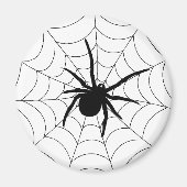 Aimant Big Black Spider Halloween Spider Web Design (Devant)