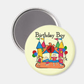 Aimant Big Bounce Boy 4th Birthday Tshirts et cadeaux (Recto/Verso)