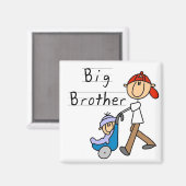 Aimant Big Brother avec les T-shirts et cadeaux Little Br (Recto/Verso)