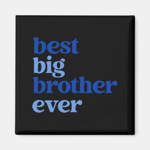 Aimant Big Brother toujours gris avec texte bleu garçons