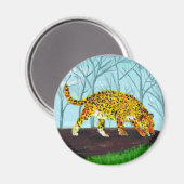 Aimant Big Cat Art Jaguar (Recto/Verso)