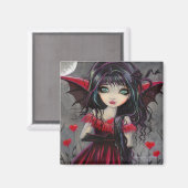 Aimant Big Eye mignonne Coeur Rouge Gothique Vampire Fair (Recto/Verso)