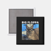 Aimant Big Floppa Mat Chat (Recto/Verso)