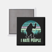 Aimant Big Foot I Hate People Middle Finger Sasquatch Ret (Recto/Verso)