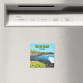 Aimant Big Island Hawaii Punalu’u Beach Vintage (In Situ (Lave-vaisselle))