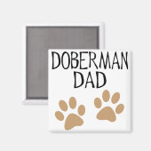 Aimant Big Paws Doberman Papa (Recto/Verso)