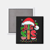Aimant Big Sis Santa Hat New Big Sister Announcement Xmas (Recto/Verso)