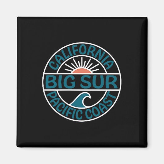 Aimant Big Sur Californie Front Et Back (Devant)