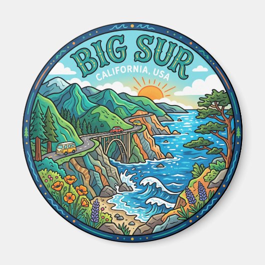 Aimant Big Sur États-Unis (Devant)