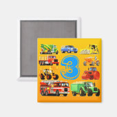 Aimant Big Trucks 3e anniversaire (Recto/Verso)