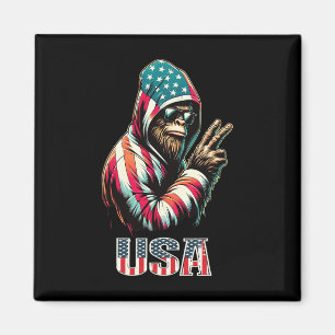 Aimant Bigfoot 4 juillet les Ados sasquatch patriotiques 