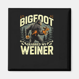 Aimant Bigfoot a attrapé mon hot dog humour de camping dr