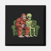 Aimant Bigfoot Alien Video Games Gaming Sasquatch Ufo Men (Devant)