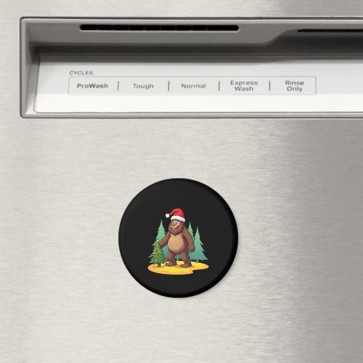 Aimant Bigfoot Arbre de Noël Santa Hat (2) (In Situ (Lave-vaisselle))