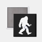 Aimant Bigfoot Badminton Player Sasquatch Shuttle (Recto/Verso)