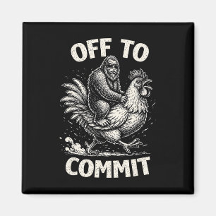 Aimant Bigfoot chevauchant un poulet pour commettre un Sa