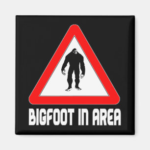 Aimant Bigfoot dans le panneau d'avertissement de secteur
