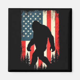 Aimant Bigfoot drapeau américain patriotique quatrième ju