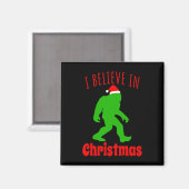 Aimant Bigfoot drôle Je crois en Noël (Recto/Verso)