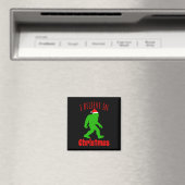 Aimant Bigfoot drôle Je crois en Noël (In Situ (Lave-vaisselle))