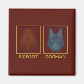 Aimant Bigfoot et Dogman (Devant)