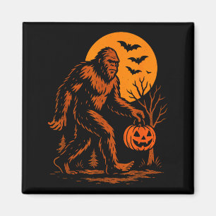 Aimant Bigfoot Halloween Sasquatch Citrouille