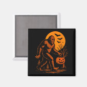 Aimant Bigfoot Halloween Sasquatch Jack O Lantern  (Recto/Verso)