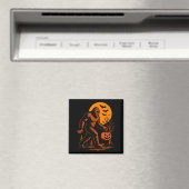 Aimant Bigfoot Halloween Sasquatch Jack O Lantern  (In Situ (Lave-vaisselle))