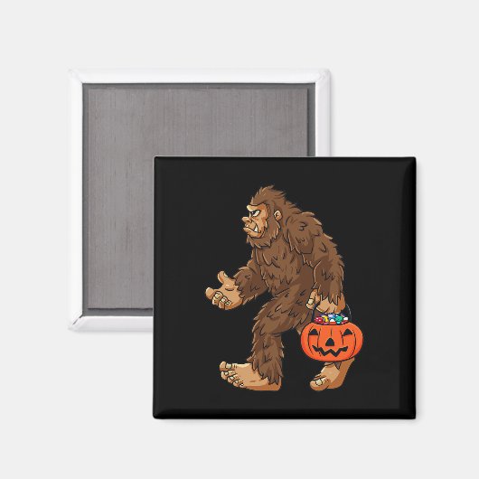 Aimant Bigfoot Jack-o'-lantern Fun Halloween Garçons Enfa (Recto/Verso)